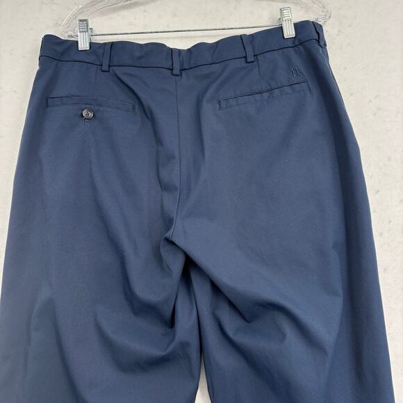 Walter Hagen Mens Golf Pants Size 36 x 34 Navy Blue Quick Dry Trouser Flat Front - Picture 7 of 12
